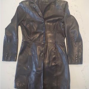 Kenneth Cole leather coat XS